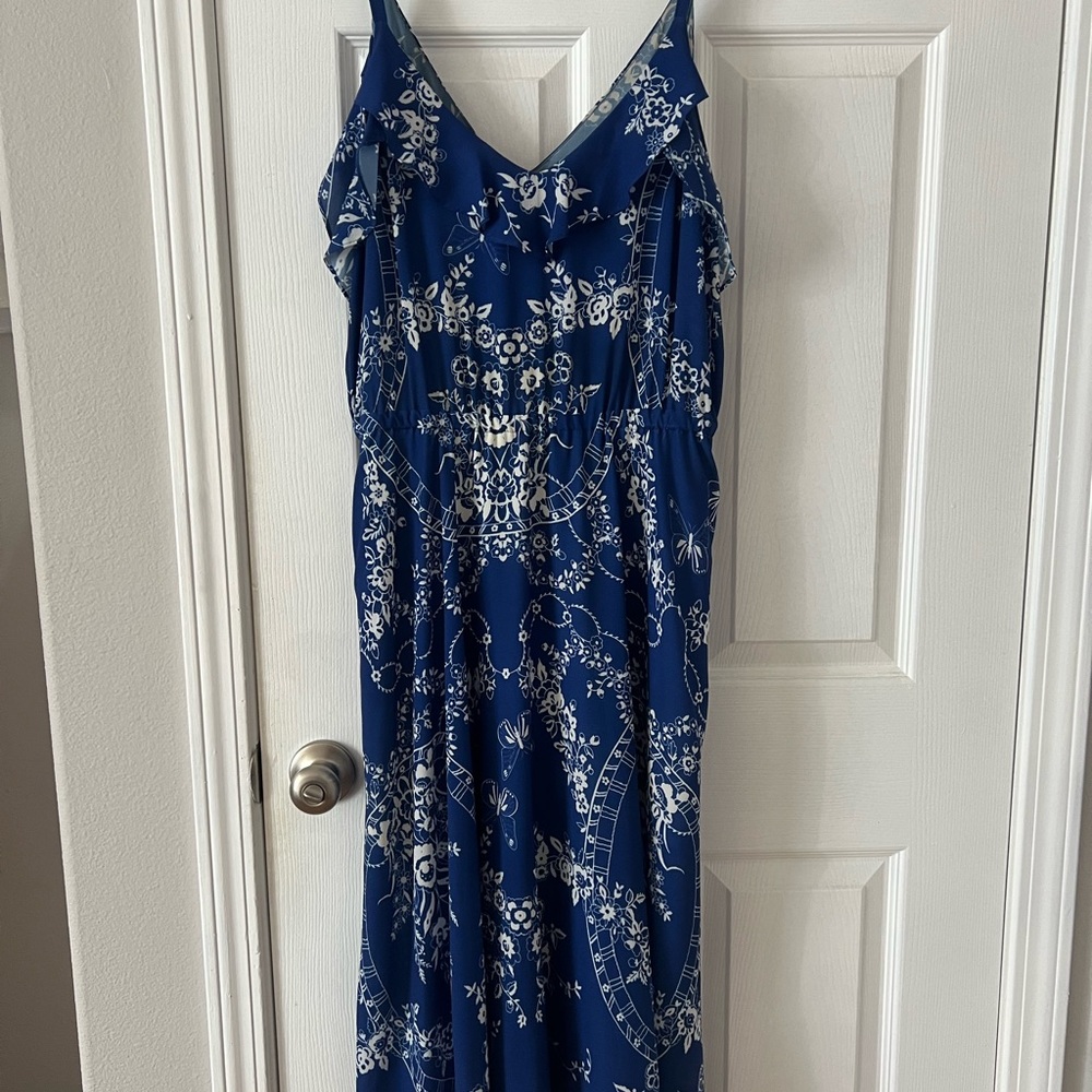 Blue Floral Maxi Dress